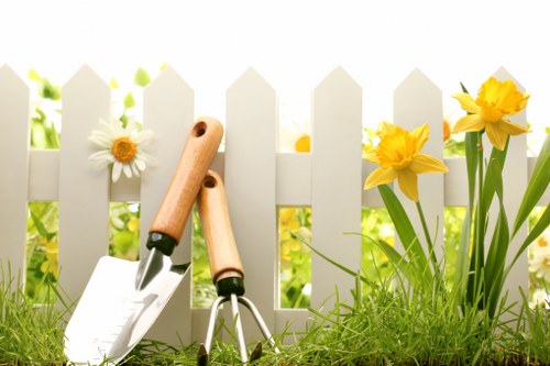 Scene showing a garden project being inspected after a concern