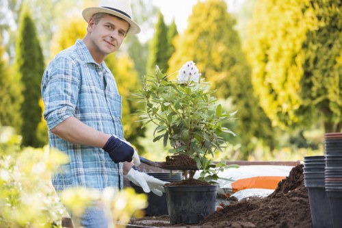Landscaping Twickenham planning with planting, paving, and structural features